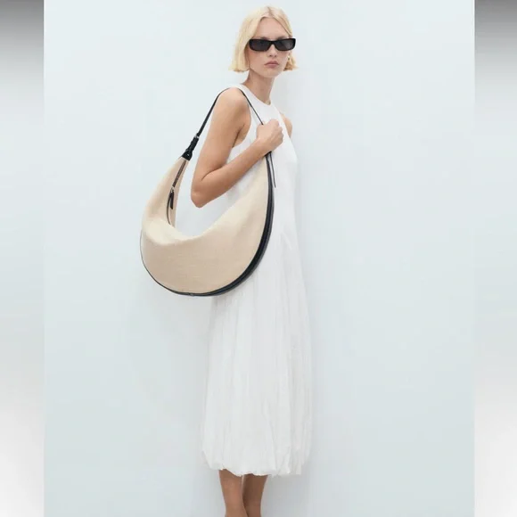 Mango Sleeveless Bubble Hem Midi Dress - Picture 1 of 11